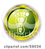 Royalty Free RF Clipart Illustration Of A Green Eco Footprint Website Button by michaeltravers #COLLC59034-0111