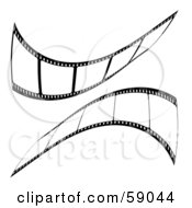 Poster, Art Print Of Mirrored Reflection Of Black Film Strips