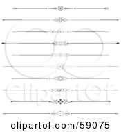 Royalty Free RF Clipart Illustration Of A Digital Collage Of Horizontal Page Rule Designs