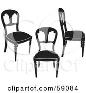 Poster, Art Print Of Digital Collage Of Black Chairs - Version 3
