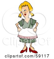 Friendly Oktoberfest Woman Standing With Her Hands On Her Hips by djart