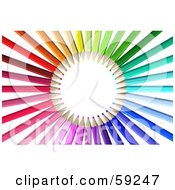Royalty Free RF Clipart Illustration Of A Wide Circle Made Of Colorful Pencils by Frog974