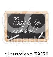 Poster, Art Print Of Chalk Writing Back To School On A Black Board
