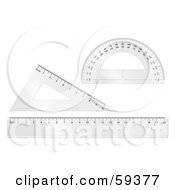 Royalty Free RF Clipart Illustration Of A Measurement Geometry Set by Oligo