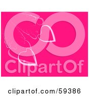 Royalty Free RF Clipart Illustration Of A Pink Background Of Falling Hearts by ShazamImages