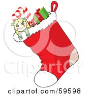 Poster, Art Print Of Red Christmas Stocking Full Of Stuffers