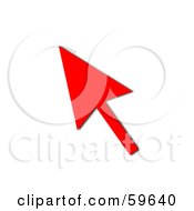 Royalty Free RF Clipart Illustration Of A Solid Red Pointing Cursor Arrow