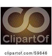 Royalty Free RF Clipart Illustration Of Circular Light On A Honeycomb Background