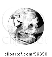 Poster, Art Print Of World Globe Featuring The East - Version 4