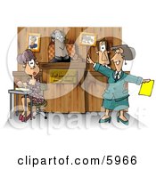 Poster, Art Print Of Judge Witness Stenographer And Lawyer In A Courtroom
