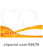 Royalty Free RF Clipart Illustration Of A Background Of Orange Slight Waves Along White