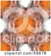 Royalty Free RF Clipart Illustration Of A Seamless Fractal Background Orange Kaleidoscope
