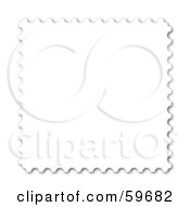 Blank White Stamp With White Trim On White