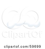 Royalty Free RF Clipart Illustration Of A Perfect Fluffy White Cloud On White