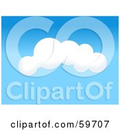 Royalty Free RF Clipart Illustration Of A Perfect Fluffy White Cloud On Blue