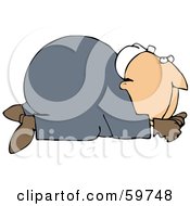 Poster, Art Print Of Scared Worker Man Crawling On All Fours