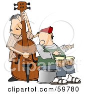 Poster, Art Print Of Jazz Group Playing A Bass And Bongos