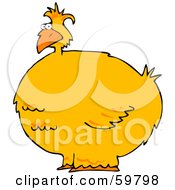 Royalty Free RF Clipart Illustration Of A Fat Yellow Birdy