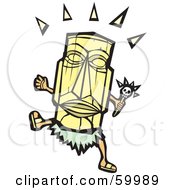 Royalty Free RF Clipart Illustration Of A Dancing Witch Doctor by xunantunich