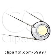 Royalty Free RF Clipart Illustration Of Sputnik Orbiting In Outer Space by xunantunich