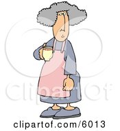 Housewife Drinking A Cup Of Coffee In The Morning