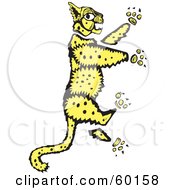 Royalty Free RF Clipart Illustration Of A Leopard Rampant