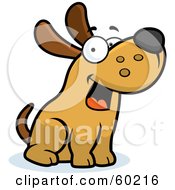 Royalty Free RF Clipart Illustration Of A Friendly Max Dog Character Sitting by Cory Thoman #COLLC60216-0121
