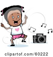 Black Tisha Girl Character Dancing To Music
