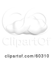 Royalty Free RF Clipart Illustration Of An Isolated Puffy White 3d Cloud