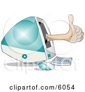 Thumbs Up For Apples New IMac Computer Clipart Picture