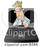 Laptop Computer Salesman Clipart Picture