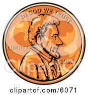 Poster, Art Print Of Close Up Of An American Penny Worth One Cent