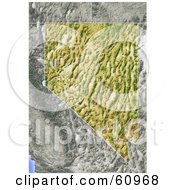 Poster, Art Print Of Shaded Relief Map Of The State Of Nevada