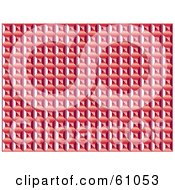 Royalty Free RF Clipart Illustration Of A 3d Red Tile Background by pauloribau