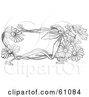 Poster, Art Print Of Black And White Daisy Flower Text Box