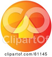 Poster, Art Print Of Round Orange Uploading Internet Browser Button