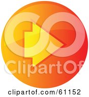 Royalty Free RF Clipart Illustration Of A Round Orange Forward Internet Browser Button by Kheng Guan Toh