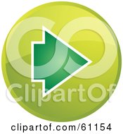 Royalty Free RF Clipart Illustration Of A Round Green Forward Arrow Internet Browser Button by Kheng Guan Toh