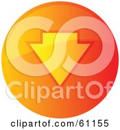 Royalty Free RF Clipart Illustration Of A Round Orange Download Internet Browser Button by Kheng Guan Toh