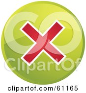 Royalty Free RF Clipart Illustration Of A Round Green Stop Internet Browser Button