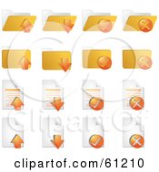 Royalty Free RF Clipart Illustration Of A Digital Collage Of Orange Word Document Icons by Kheng Guan Toh