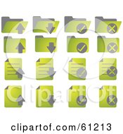Poster, Art Print Of Digital Collage Of Green Word Document Icons