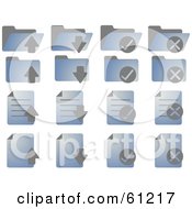 Poster, Art Print Of Digital Collage Of Blue Word Document Icons