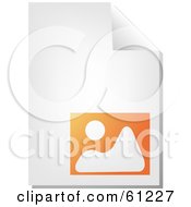 Royalty Free RF Clipart Illustration Of A Curling Page Of An Orange Image Business Document