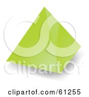 Royalty Free RF Clipart Illustration Of A 3d Light Green Pyramid Shape