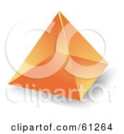 Royalty Free RF Clipart Illustration Of A 3d Orange Pyramid Shape