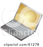 Poster, Art Print Of Golden Screensaver On A Laptop Computer