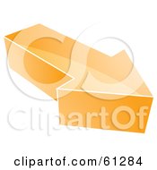 Royalty Free RF Clipart Illustration Of A 3d Orange Arrow Icon Version 2 by Kheng Guan Toh