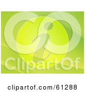 Royalty Free RF Clipart Illustration Of A Green Information I Circle Over A Flowing Green Background