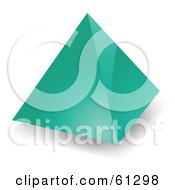 Royalty Free RF Clipart Illustration Of A 3d Teal Pyramid Shape